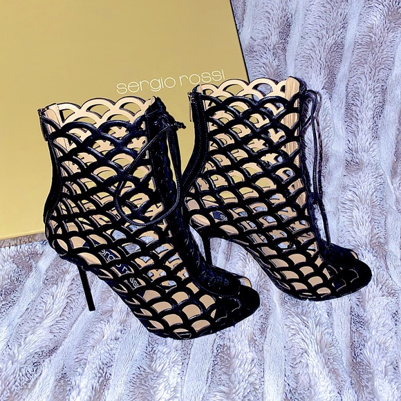 Sergio Rossi Mermaid Caged Booties - Picture 6 of 7